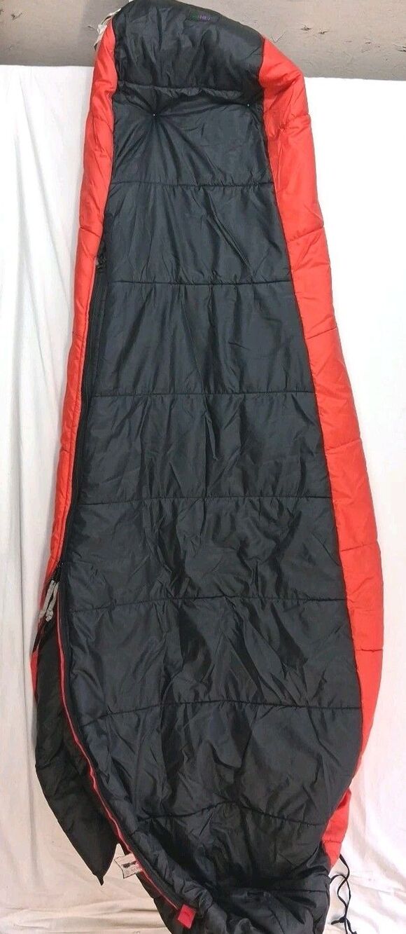 REI Volcano Jr Sleeping Bag 27x60 Black Nylon Childrens Camping Summer Outdoors